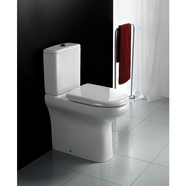 RAK Compact Deluxe Rimless Close Coupled Closed Back WC