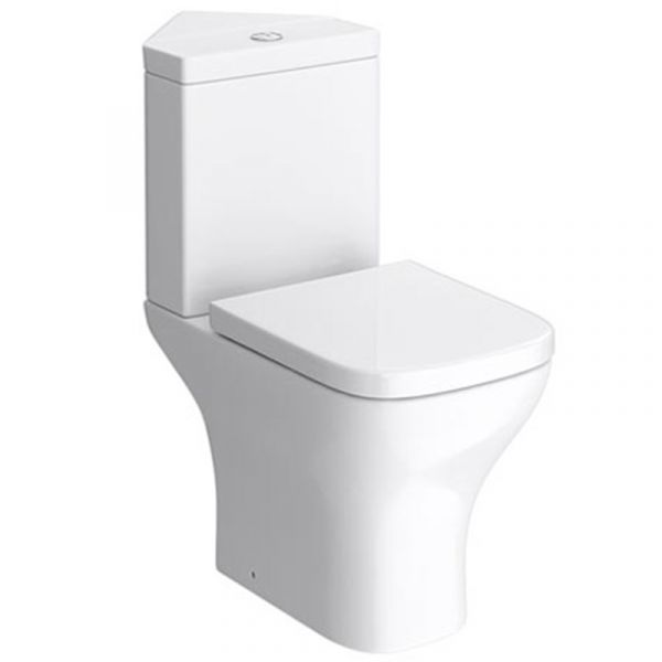 Express Modern Corner Toilet inc. Soft Close Seat