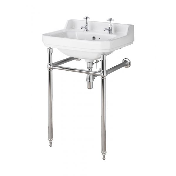Victorian 2TH 500mm Basin with Washstand