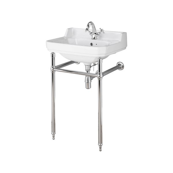 Victorian 1TH 500mm Basin with Washstand
