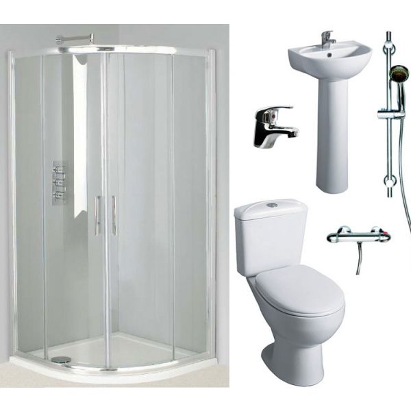 Amy Shower Suite 800 Quad Shower inc Tray Tap and Shower Valve