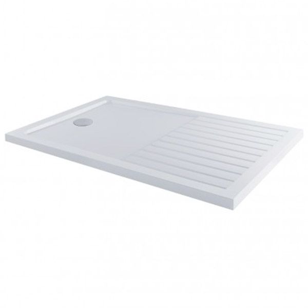 1700x800 Flat Top Walk-In Shower Tray with Drying Area
