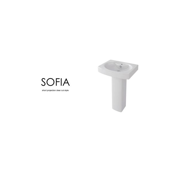 Sofia Modern Square Basin and Pedestal