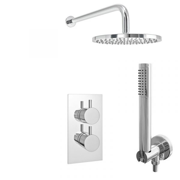 Pure Thermostatic Shower Pack Concealed Valve Drench Head and Handset