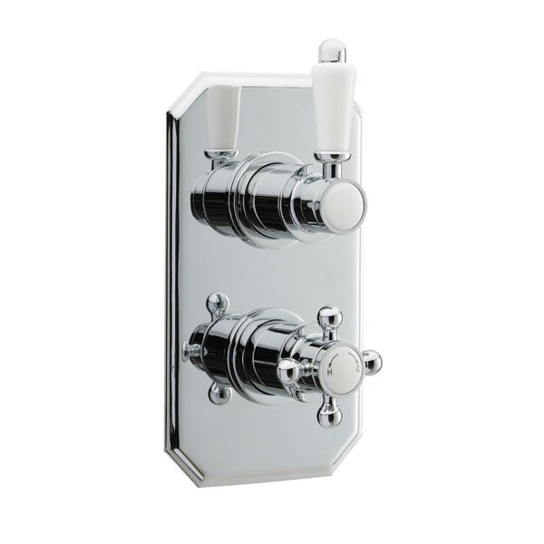Traditional Twin Concealed Thermostatic Shower Valve