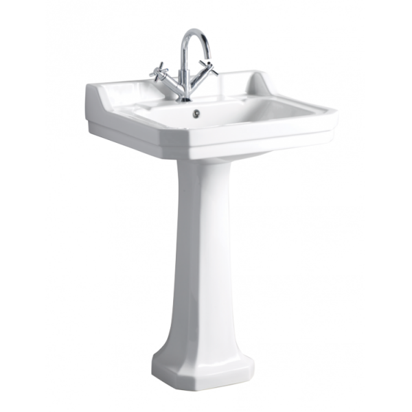 New York 1Th Basin and Pedestal White