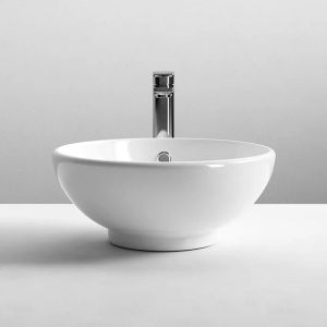 Round 410mm White Counter Top Bowl Ceramic Bathroom Basin