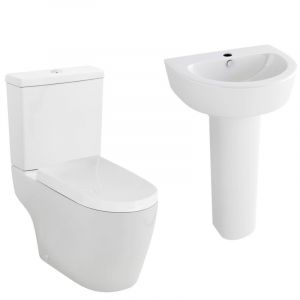Arch Toilet inc Soft Close Seat Basin and Pedestal