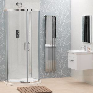 Nouveau 900x770 D-Shape Shower Enclosure Inc Tray