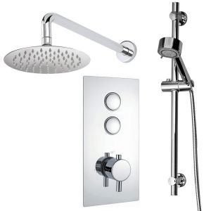 Triple Concealed Shower Pack Thermostatic Push Button Shower Valve
