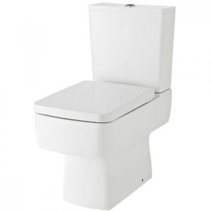 Cube Modern Square WC Close Coupled Toilet inc Seat