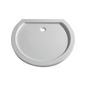 900x770mm Milano D Shaped Shower Tray