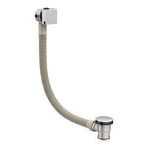 Square Chrome Plated Push Type Bath Filler Waste and Overflow