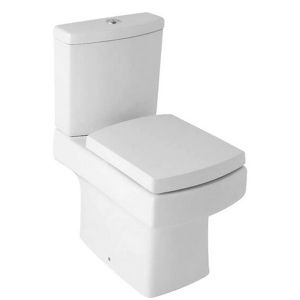 Embrace Modern Square Close Coupled Toilet inc Soft Close Seat