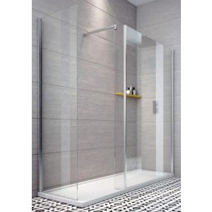 Indi 1400 x 900 8mm Walk in Shower Enclosure inc Tray and Waste