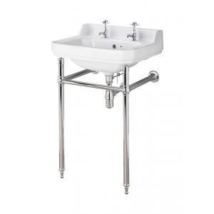 Victorian 2TH 560mm Basin with Washstand