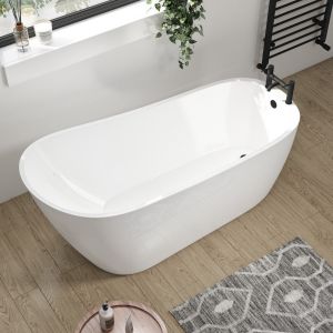 Moretti 1700x730 Free Standing Nth Bath White Inc Waste