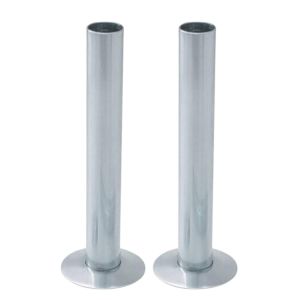 180mm 15mm Chrome Pipe and Base Covers (pair)