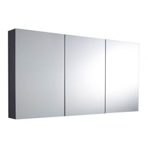 1200 Wave Iron Grey Triple Mirror Cabinet 1200mm x 700mm