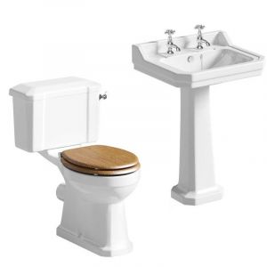Vitoria Traditional Suite inc Wc 2th Large Basin and Pedestal