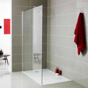 Nuie 1400mm Wet Room Glass Panel 8mm Glass